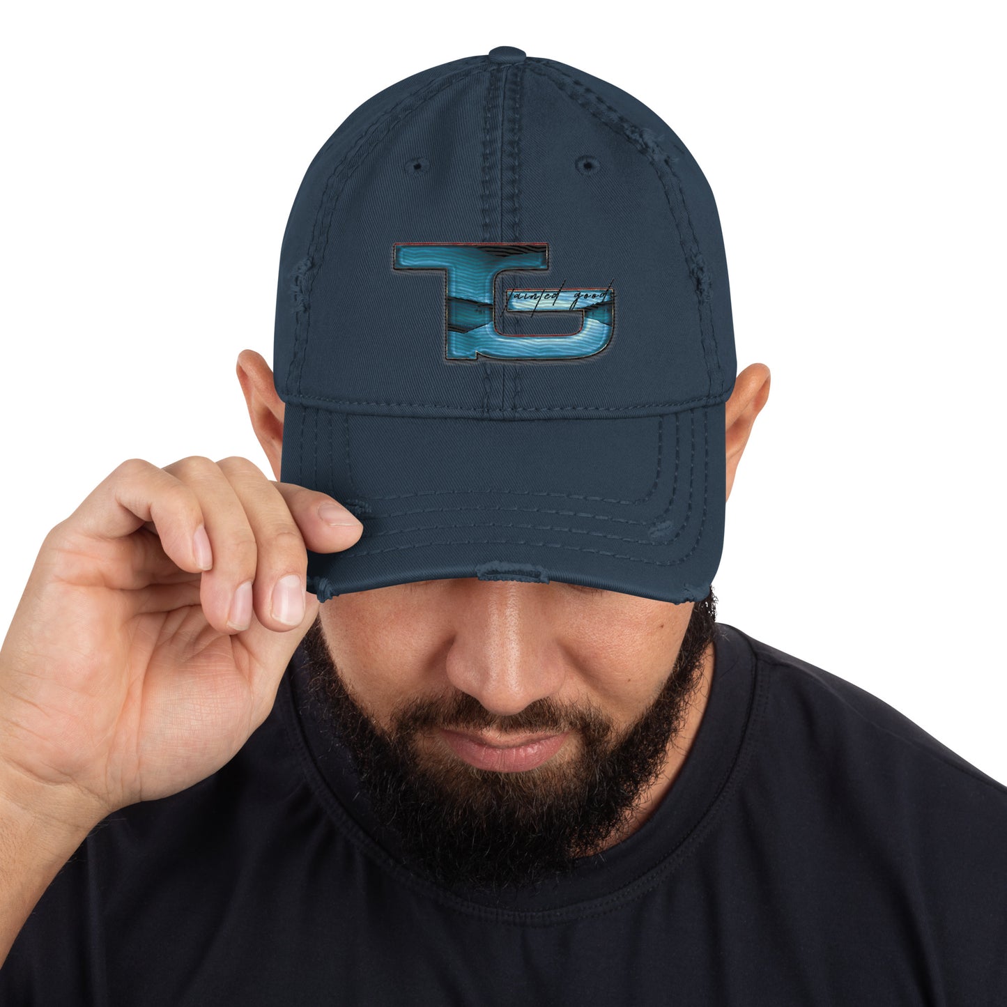 Distressed BLUE LAGOON LOGO Dad Hat